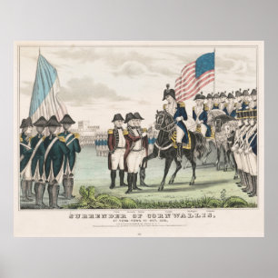 Vintage Overgave van Lord Cornwallis Illustration Poster
