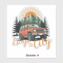 Vintage Overland 4x4 Avontuur Vlucht uit de Stad