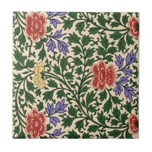 Vintage Owen Jones Chinees Peony Patroon Tegeltje