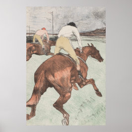 Vintage Paardenrace Schets Kunst Tekening Poster