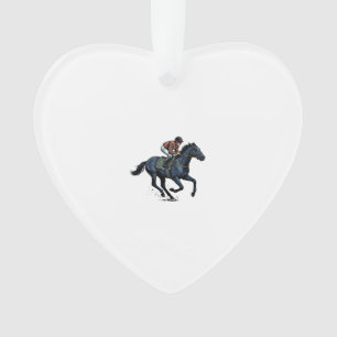 Vintage paardenrennen jockey vector ontwerp_1 ornament
