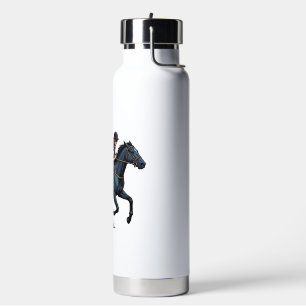 Vintage paardenrennen jockey vector ontwerp_1 waterfles