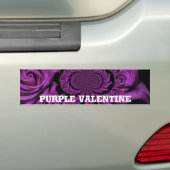 Vintage Paarse Valentijnsdag Bumpersticker (Op auto)