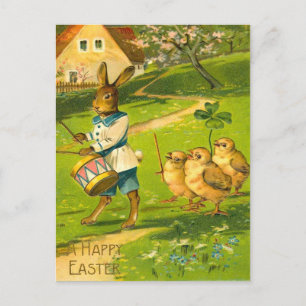 Vintage paasbunny Briefkaart