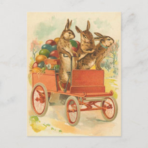 Vintage paasbunny Briefkaart