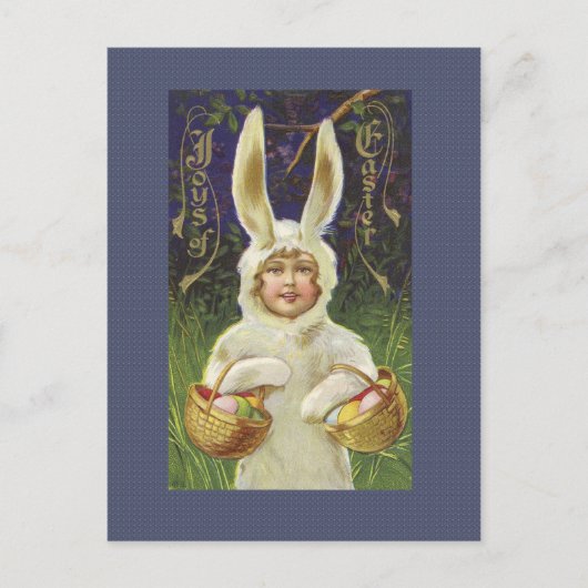 Vintage paasbunny Briefkaart (Voorkant)