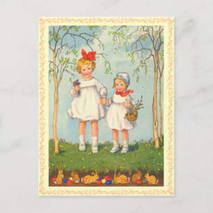 Vintage paasbunny Briefkaart