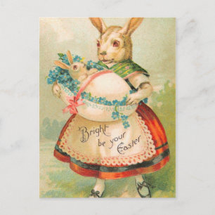Vintage paasbunny Briefkaart
