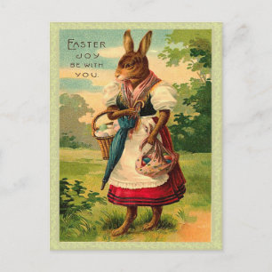 Vintage paasbunny Briefkaart