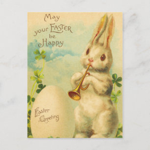 Vintage paasbunny Briefkaart