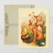 Vintage paaseieren Briefkaart (Voorkant / Achterkant)