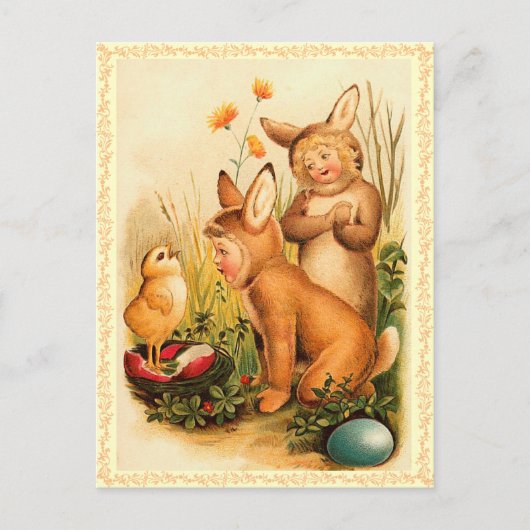 Vintage paaseieren Briefkaart (Voorkant)