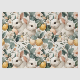 Vintage Paashaas Bloemen (9) Tissuepapier