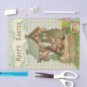 Vintage paaskonijneneieren tissuepapier (Craft)