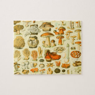 Vintage paddenstoel Botanische kunst Legpuzzel