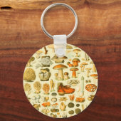 Vintage paddenstoel Botanische kunst Sleutelhanger (Voorkant)