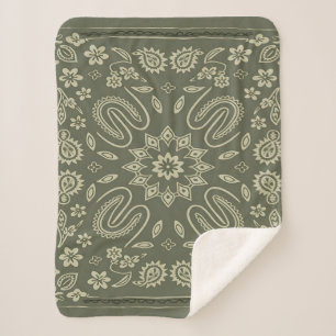 Vintage Paisley Bandana Dekens, Fleece & Sherpa Deken