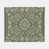 Vintage Paisley Bandana Throw, Fleece & Sherpa (Voorkant (Horizontaal))