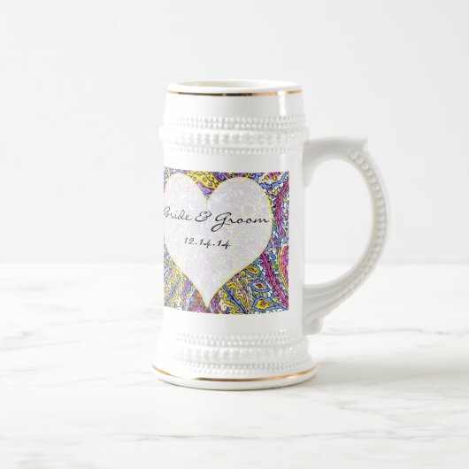 Vintage Paisley Bierpul (Rechts)