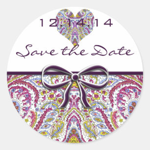 Vintage Paisley Ronde Sticker