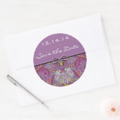 Vintage Paisley Ronde Sticker (Envelop)