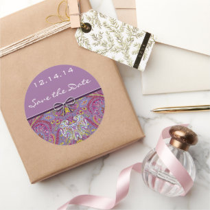 Vintage Paisley Ronde Sticker