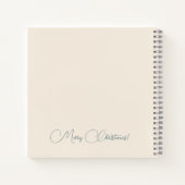 Vintage pâle Joyeux Carnet en spirale de Noël (Dos)