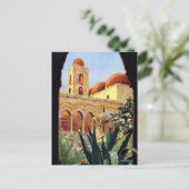 Vintage Palermo Sicilia Briefkaart (Staand voorkant)