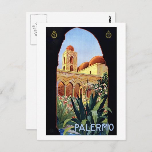 Vintage Palermo Sicilia Briefkaart (Voorkant / Achterkant)