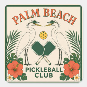 Vintage Palm Beach Pickleball Club Sticker Set