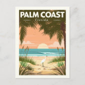 Vintage Palm Coast Florida Briefkaart (Voorkant)