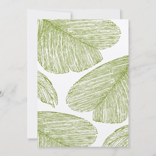 Vintage Palm Destination Plage Mariage Invitation (Dos)