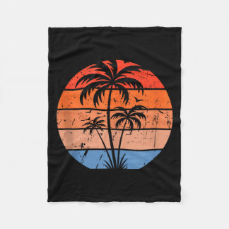 Vintage Palmboom Fleece Deken