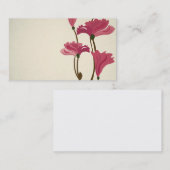 Vintage papaver Visitekaartje (Voorkant / Achterkant)