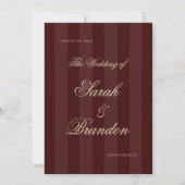 Vintage Paper Lace Burgundy Wedding Invitation (Dos)