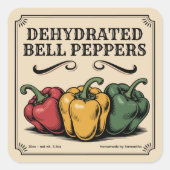 Vintage Paprika Label Sticker  (Voorkant)