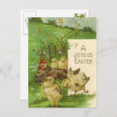 Vintage Pâques - carte postale (Devant / Derrière)