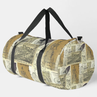 Vintage Parchment Bikes and Cyclist Advertisement Plunjezak