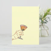 Vintage Parfait Martini Bar Party Invitation blanc (Debout devant)