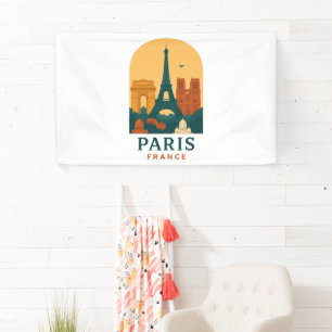 Vintage Parijs – Kathedraal van Notre Dame Retro R Spandoek