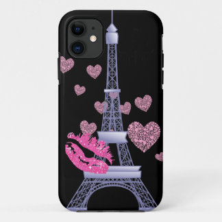 vintage Parijs liefde Eiffel toren iphone 5 hoesje