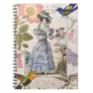 Vintage Parijs Mode Elegant Collage Notitieboek