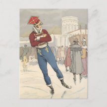 Vintage Parijse schaatstmode 1898