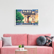 Vintage Paris Arc de Triomphe Reisposter