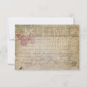 Vintage Paris Chic Anniversaire Mariage RSVP (Dos)