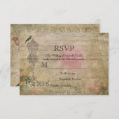 Vintage Paris Chic Anniversaire Mariage RSVP (Devant / Derrière)