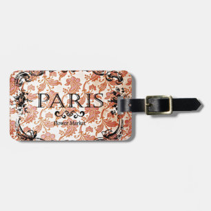 Vintage Paris Damask Bagagelabel