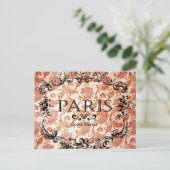 Vintage Paris Damask Briefkaart (Staand voorkant)