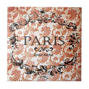 Vintage Paris Damask Tegeltje