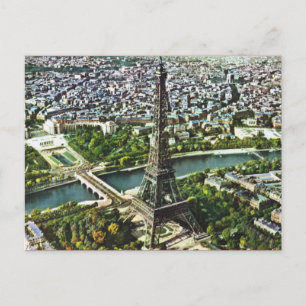 Vintage Paris, Eiffel Tower Briefkaart